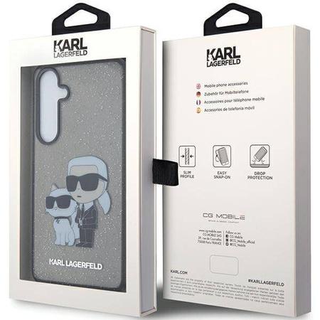 Karl Lagerfeld KLHCS24MHNKCTGK S24+ S926 schwarz/schwarzes Hardcase Glitzer Karl&amp;Choupette