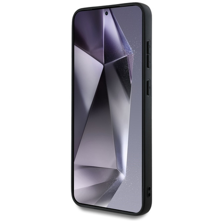 Etui Guess Fixed Glitter Big 4G Metal Logo do Samsung Galaxy S25 Plus czarny