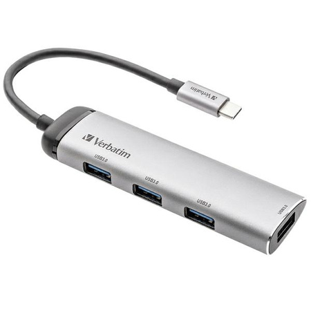 Verbatim Adapter Hub USB-C - 4xUSB-A 3.2 aluminium/aluminum 49147