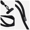 Zawieszka SWING (8mm) do telefonu z regulacją długości / długość sznura 165cm (max 82,5cm w pętli) / na ramię lub szyję - czarny