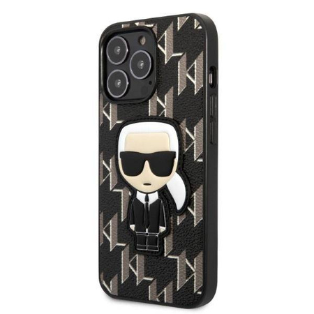 Oryginalne Etui IPHONE 13 PRO Karl Lagerfeld Hardcase Monogram Ikonik Patch czarne