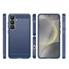 Etui silikonowe Carbon Case do Samsung Galaxy S25+ - niebieskie