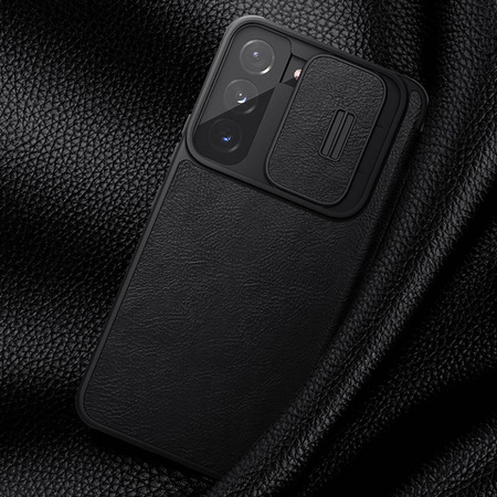 Nillkin Qin Leather Pro Case Case for Samsung Galaxy S22 + (S22 Plus) Camera Protector Holster Cover Flip Cover Brown
