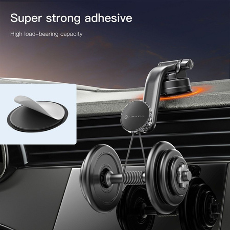 FORCELL F-Grip MagLuxe uchwyt samochodowy do szyby/deski/kratki magnetyczny czarny