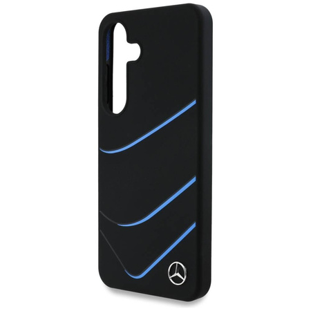 Oryginalne Etui SAMSUNG GALAXY S25 Mercedes Silicone Contrasted Curves MagSafe czarne