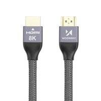 Wozinsky kabel HDMI 2.1  8K 60 Hz 48 Gbps / 4K 120 Hz / 2K 144 Hz 1m srebrny (WHDMI-10)