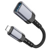 HOCO adapter iPhone Lightning 8-pin (męski) do USB (żeński) 3.0 UA24 czarna