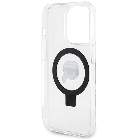 Karl Lagerfeld KLHMP15LHMRSKHH iPhone 15 Pro 6,1" weiß/weiß Hardcase Ring Stand Karl Head MagSafe
