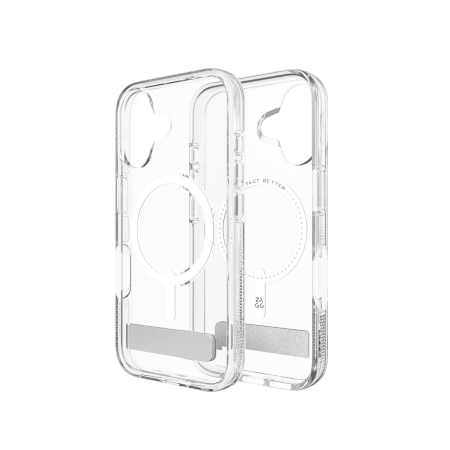 ZAGG Crystal Palace Snap Kickstand MagSafe Case for iPhone 16 - Clear