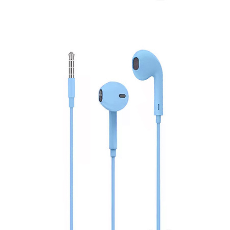 SŁUCHAWKI UNIWERSALNE DENMEN JACK 3,5 CALA NIEBIESKIE DOUSZNE DR01