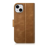 iCarer Oil Wax Wallet Case 2in1 Hülle iPhone 14 Leder Flip Cover Anti-RFID braun (WMI14220721-TN)