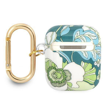 Etui APPLE AIRPODS Guess AirPods Flower Strap Collection (GUA2HHFLN) zielone