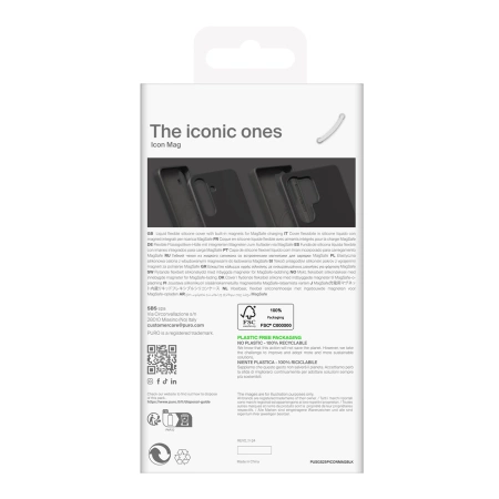 Etui silikonowe Puro Icon Mag z MagSafe do Samsung Galaxy S25+ - czarne