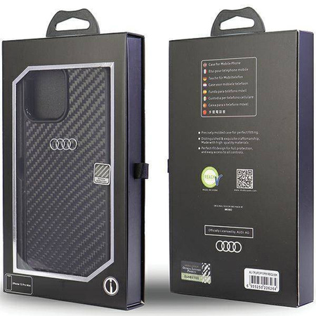 Audi Carbon Fiber iPhone 13 Pro Max 6,7&quot; schwarz/schwarz Hardcase AU-TPUPCIP13PM-R8/D2-BK