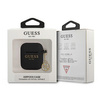 Guess  GUA2LSC4EK AirPods 1/2 cover czarny/black Silicone Charm Collection