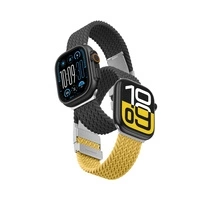 2er-Set AmazingThing Blend Band für Apple Watch 45/46/49 mm - Gelb-Schwarz/Schwarz