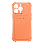 Card Armor Case etui pokrowiec do iPhone 13 Pro portfel na kartę silikonowe pancerne etui Air Bag pomarańczowy