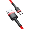 Baseus Cafule Cable - Kabel do ładowania i transmisji danych USB do USB-C 2 A, 2 m (czerwony)