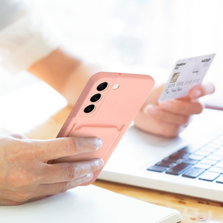 Futerał CARD CASE do SAMSUNG A14 5G / A14 4G różowy
