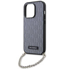 Karl Lagerfeld KLHCP14LSACKLHPG iPhone 14 Pro 6,1&quot; Silber/Silber Hardcase Saffiano Monogram Chain