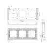 Sonoff fach Einbaurahmen für den Einbau von M5-80 Wandschaltern