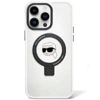 Karl Lagerfeld KLHMP15XHMRSKHH iPhone 15 Pro Max 6,7&quot; weiß/weiß Hardcase Ring Stand Karl Head MagSafe