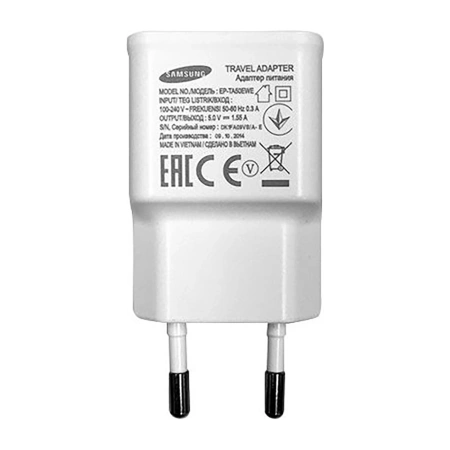 Samsung EP-TA50EWE 8W USB-A Wandladegerät mit MicroUSB-Kabel ECB-DU4AWE (Bulk - Ersatzverpackung) - Weiß