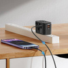 USAMS Ład. siec. 2xUSB T59 20W adapter 4w1 US/AU/EU/UK czarny/black CC179TC01 (US-CC179) Univesal Travel Charger