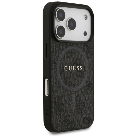 Guess 4G Ring Classic Logo MagSafe Hülle für iPhone 17 Pro - Schwarz