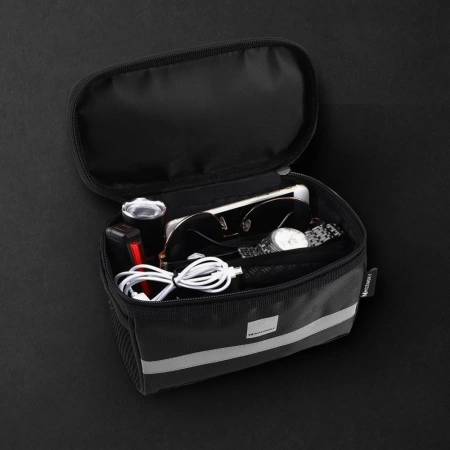 Wozinsky torba rowerowa na kierownicę z oknem okienkiem na telefon dotykowy 2L czarny (WBB12BK)