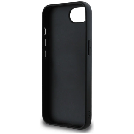 Guess PU Grained 4G Metal Logo iPhone 16e Hülle - Schwarz