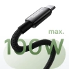 Baseus Tungsten Gold magnetic USB-C / USB-C cable 100W 1m - black