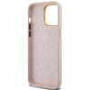 Etui Guess Silicone Script Metal Logo & Frame na iPhone 15 Pro Max - różowe