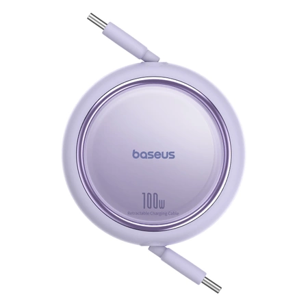 Baseus Free2Draw Mini USB-C – einziehbares USB-C-Kabel 100 W 1 m – Lila
