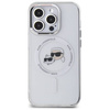Original Case IPHONE 14 PRO MAX Karl Lagerfeld Hardcase IML Metal Karl&Choupette Head MagSafe (KLHMP14XHLSKCH) white