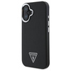 Original Case IPHONE 16 Guess Hardcase Grained Triangle MagSafe (GUHMP16SPGTSPSK) black