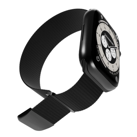 Puro 'MILANESE' Watch für Apple Watch 42-44-45-49m, schwarz