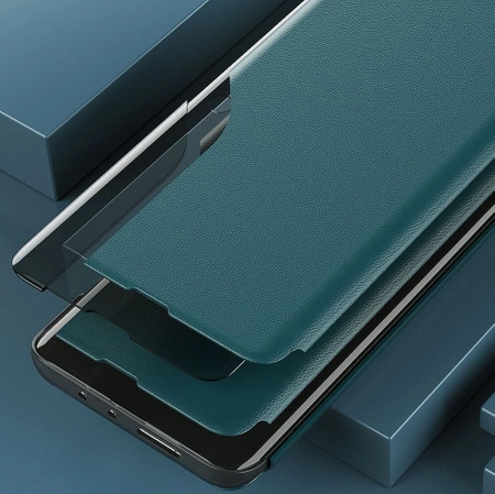 Eco Leather View Case elegancki futerał etui z klapką i funkcją podstawki Samsung Galaxy A72 4G niebieski