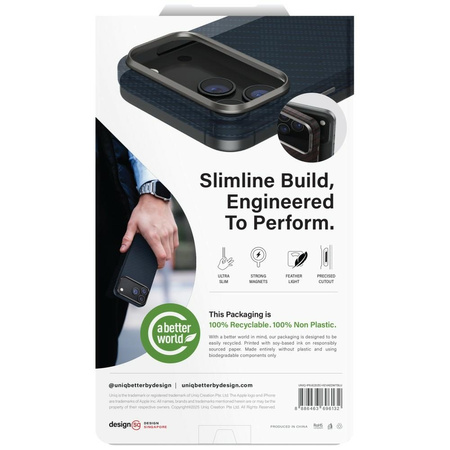 Etui UNIQ Keva EDGE do iPhone Air        Magclick Charging niebieski