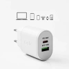 SBS TETRPD20W 20-W-USB-A-USB-C-Wandladegerät mit Power Delivery – Weiß