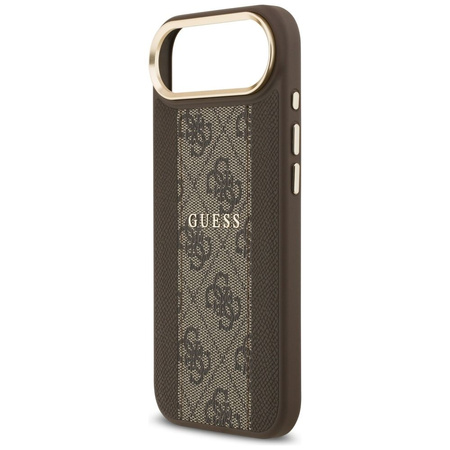 GUESS futerał do IPHONE 17 Air kompatybilny z MagSafe GUHMP17MPG4SEMCW (PU W/ 4G Stripe) brązowy