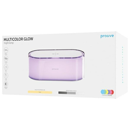 Proove Lampka nocna Multicolor Glow LED  RGB 1200mAh 5W z ład. indukcyją 15W biały/white
