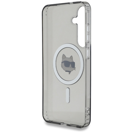 Etui Karl Lagerfeld Button Choupette Head Printed Logo MagSafe Samsung Galaxy S25 czarny