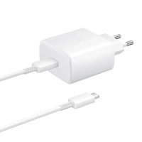 Samsung EP-TA845EWE 45W wall charger with USB-C cable Samsung EP-DW767JWE 45W 1.8m (OOB Bulk - replacement packaging) - white