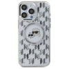 Karl Lagerfeld nakładka do iPhone 16 Pro 6,3" KLHMP16LHMCKMHT przezroczysta Hardcase IML Monogram Karl&Choupette Head MagSafe