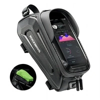 Rockbros B68 Fahrradtasche für gepanzerten Rahmen mit Handytasche und Abdeckung 1,7 l – Schwarz