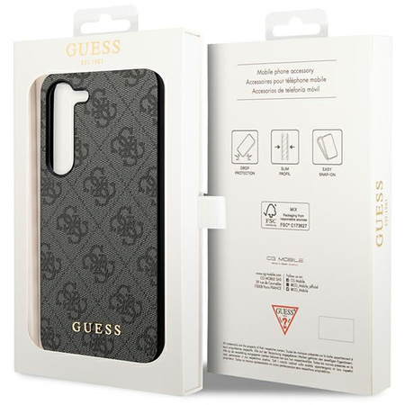 Guess 4G Charms Collection Hülle für Samsung Galaxy S24+ - Schwarz