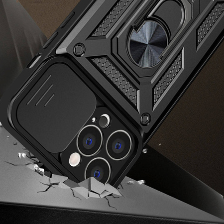Hybrid Armor Camshield etui iPhone 14 Pro pancerny pokrowiec z osłoną na aparat czarne