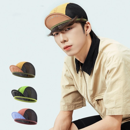 Rockbros Fahrradmütze mit Visier, Helmüberzug - Gelb