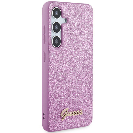 Guess Glitter Script case for Samsung Galaxy S24 - purple